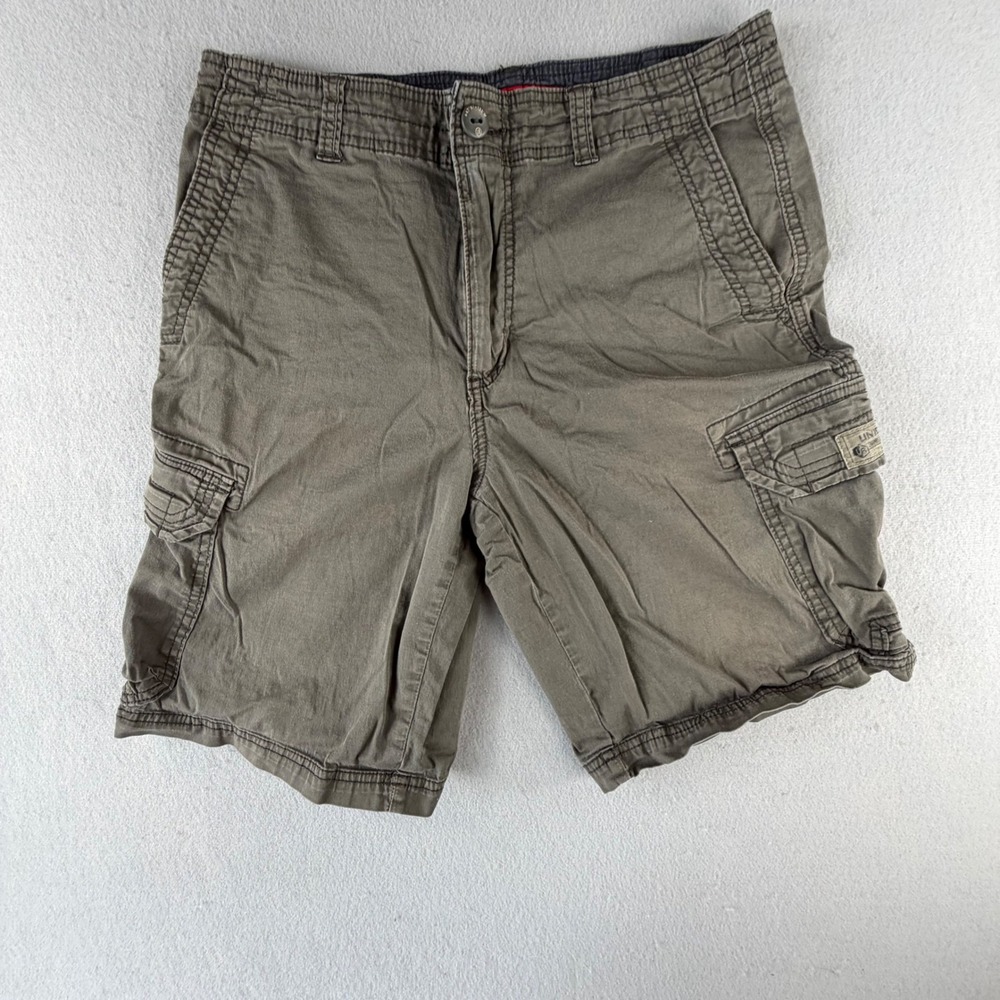 Unionbay Mens Olive Green Cargo Shorts 32 Streetwear‎ Workwear Cotton Blend
